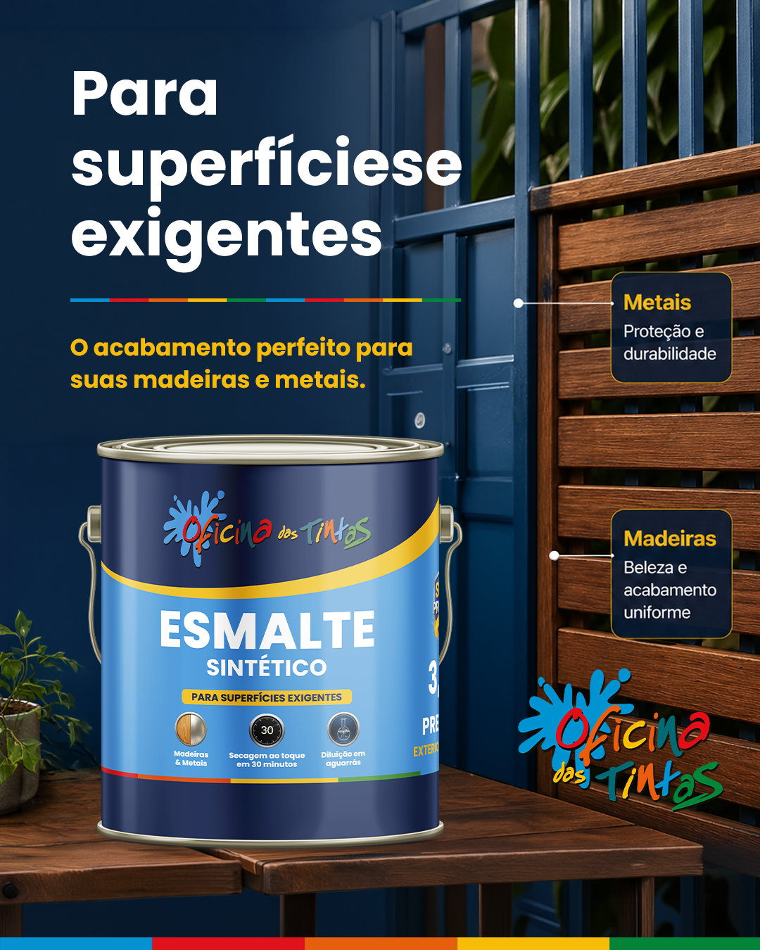 Esmalte sintético para superfícies exigentes