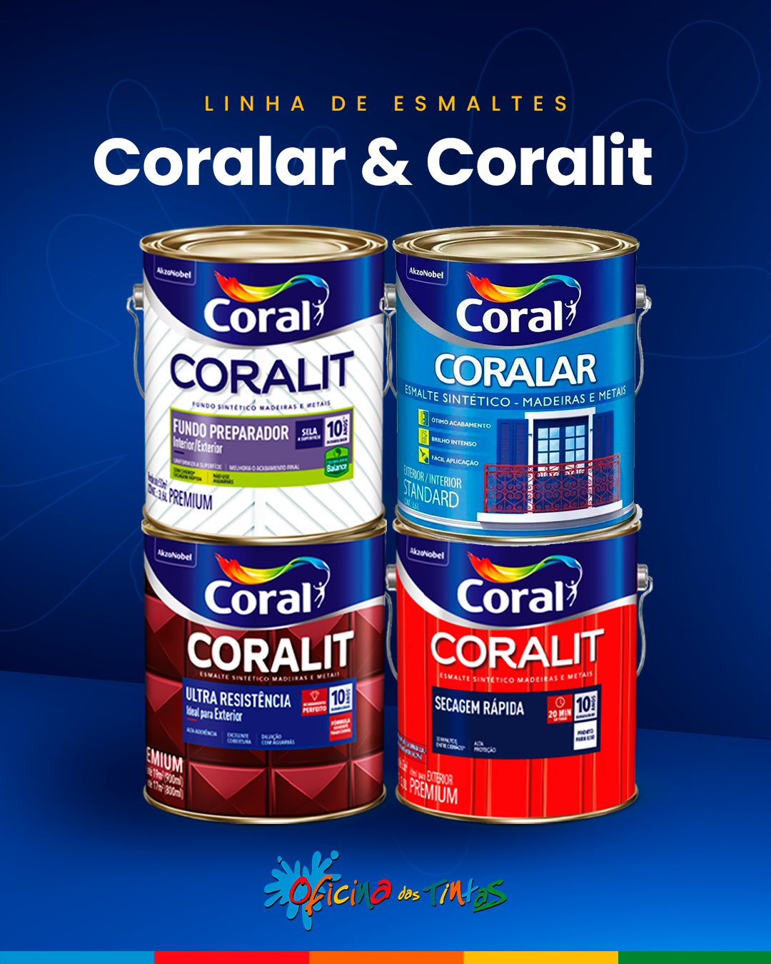 Linha de esmaltes Coralar e Coralit